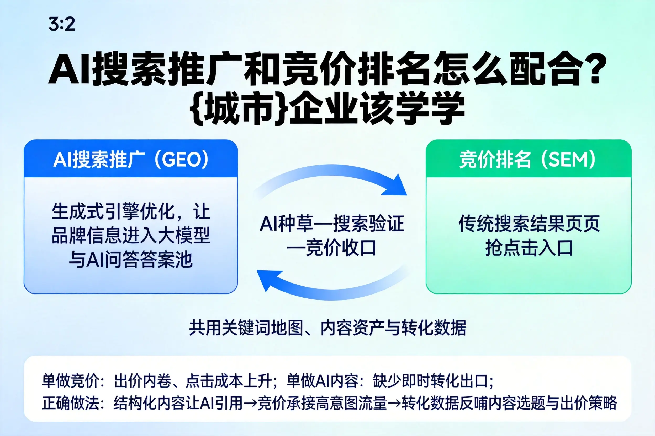AI搜索推广和竞价排名怎么配合？商丘企业该学学