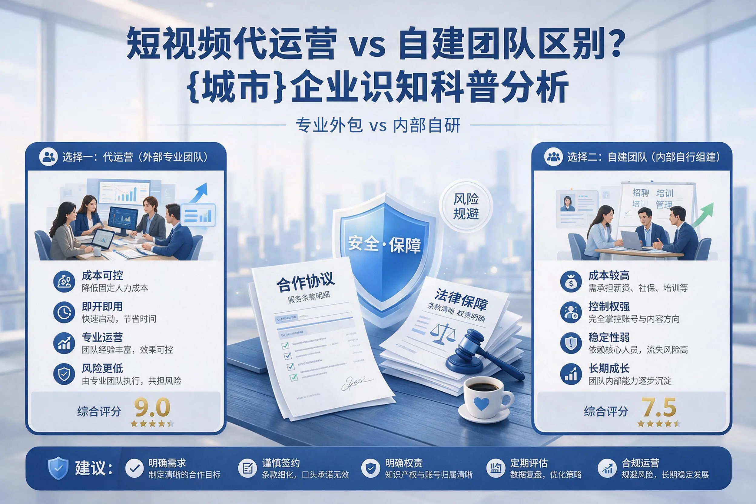短视频代运营与自建团队区别？商丘企业认知科普分析