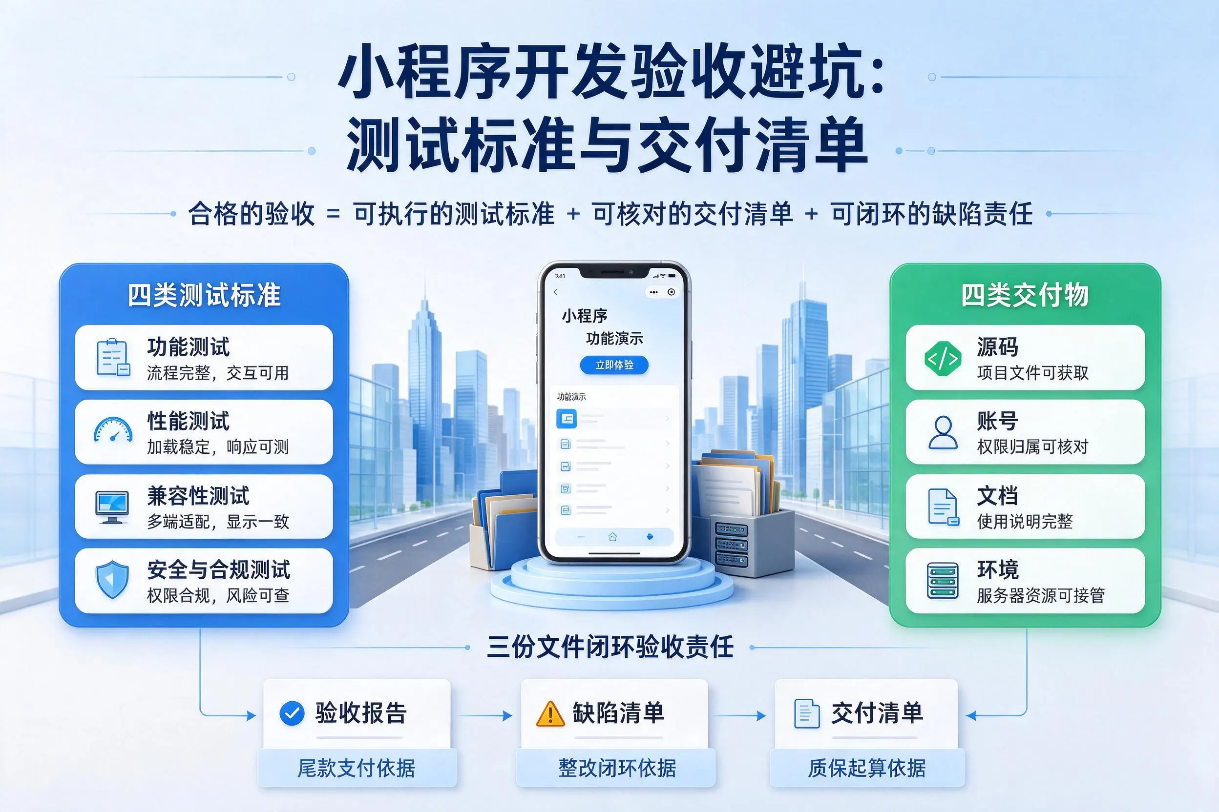 商丘小程序开发验收避坑:测试标准与交付清单