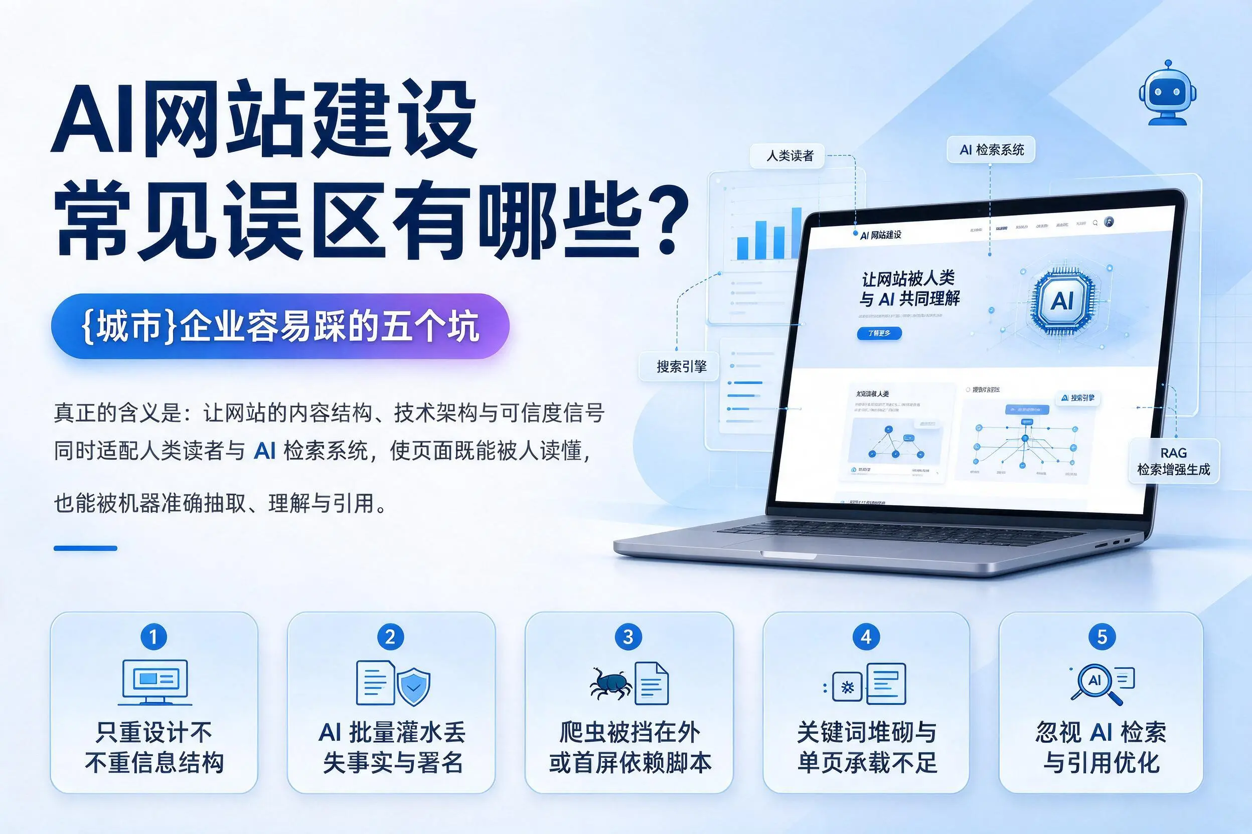 AI网站建设常见误区有哪些？商丘企业容易踩的五个坑