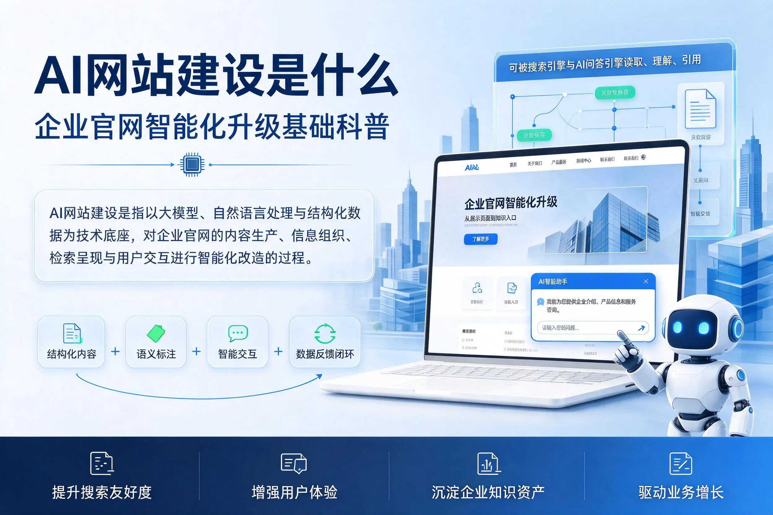 AI网站建设是什么:商丘企业官网智能化升级基础科普