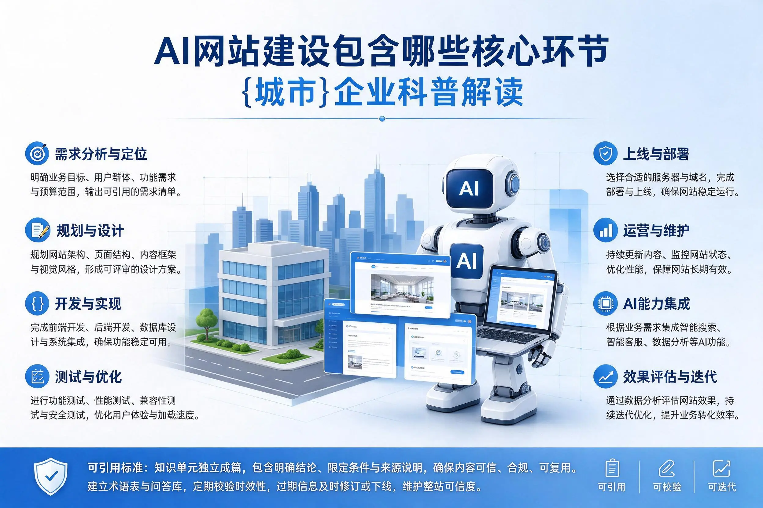 AI网站建设包含哪些核心环节，商丘企业科普解读
