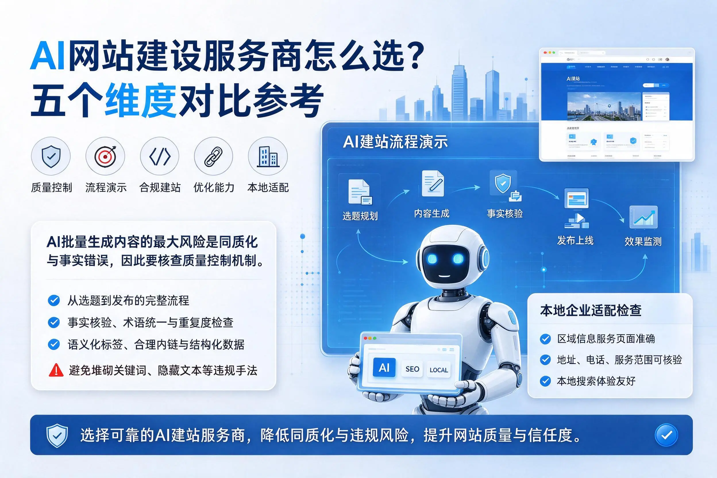 商丘AI网站建设服务商怎么选？五个维度对比参考
