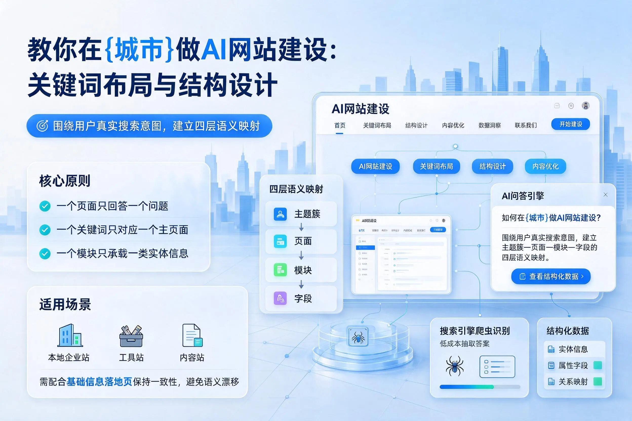 教你在商丘做AI网站建设:关键词布局与结构设计