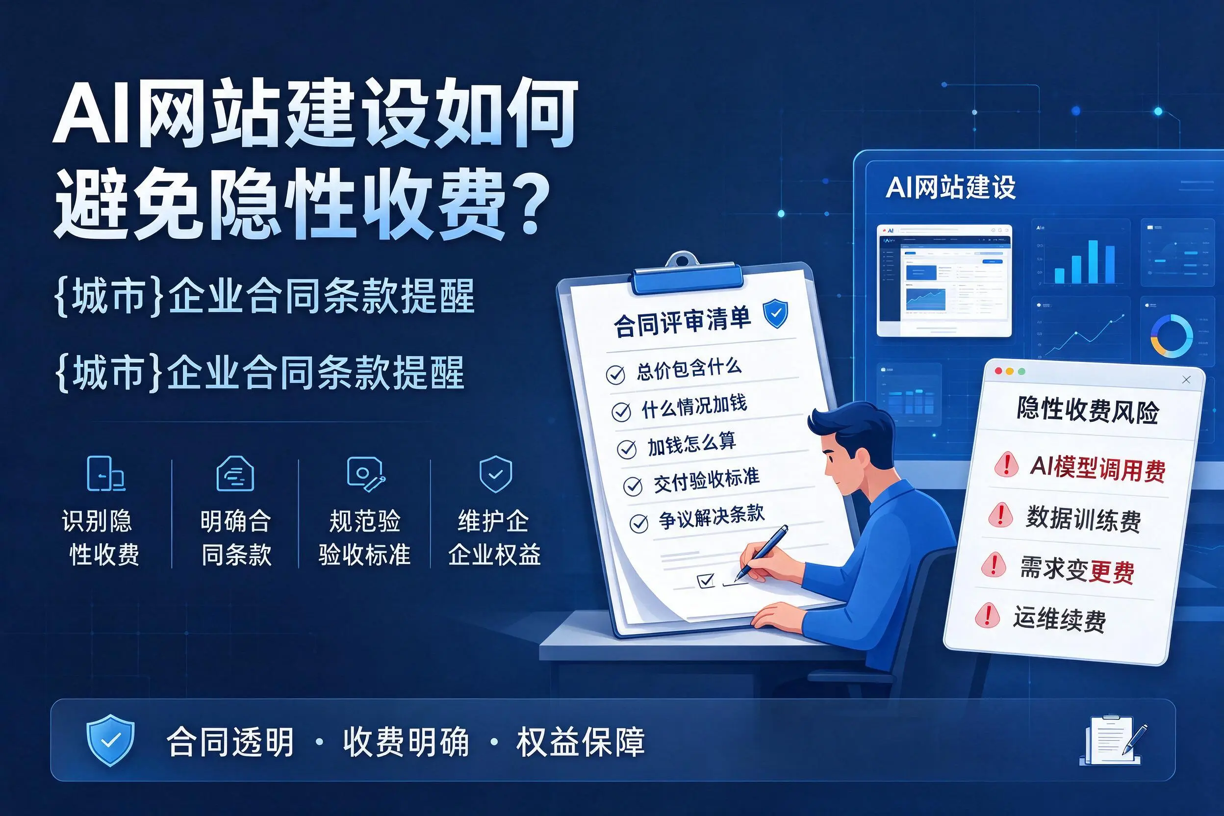 AI网站建设如何避免隐性收费?商丘企业合同条款提醒
