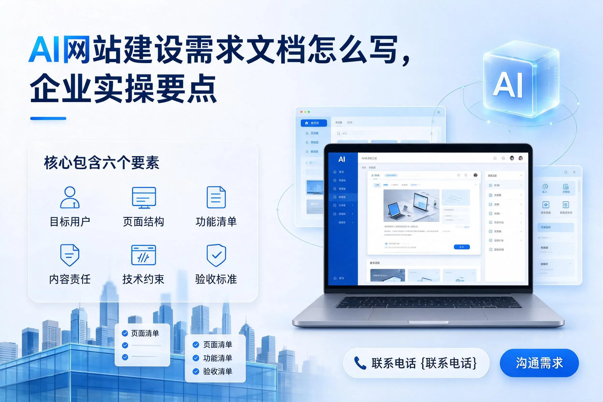 AI网站建设需求文档怎么写,商丘企业实操要点