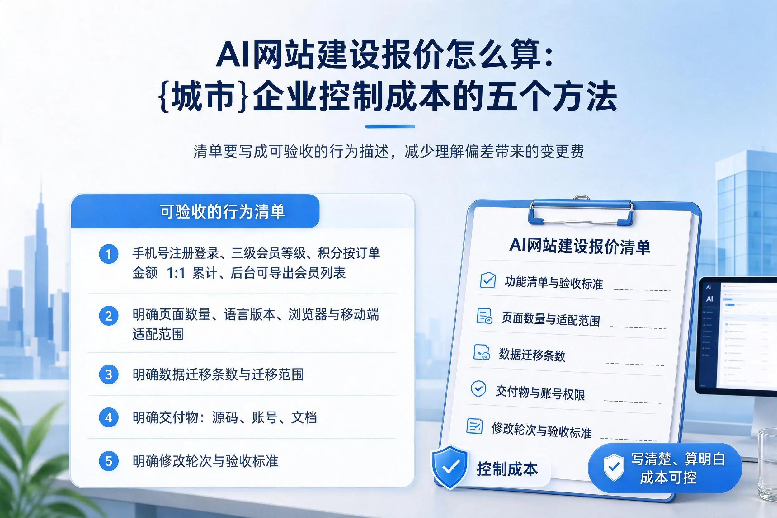 AI网站建设报价怎么算:商丘企业控制成本的五个方法